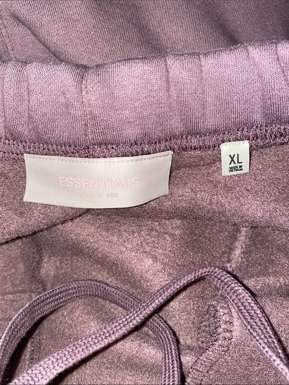 NEW XL Fear of God Essentials Cuffed plum Sweatpants - Picture 6 of 7
